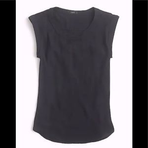 J. Crew Sleeveless Drapey Top, Dark Navy, Size 0